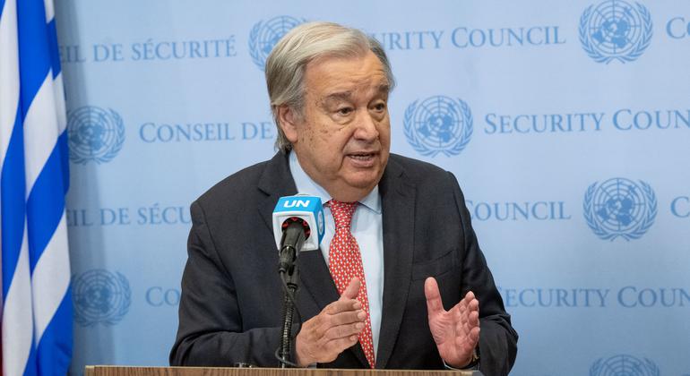 Em encontro com jornalistas, líder da ONU volta a pedir cessar-fogo em Gaza