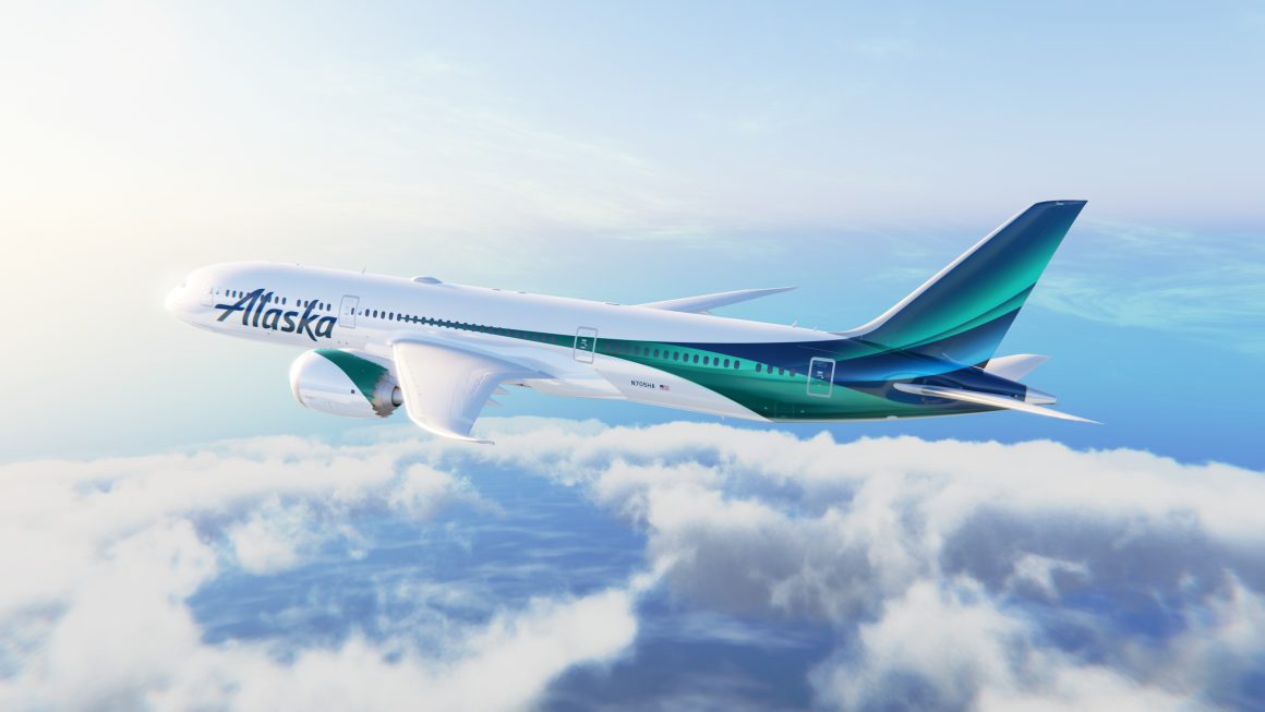 A Alaska Airlines adiciona serviço a Londres e Islândia, estreia a nova pintura 787