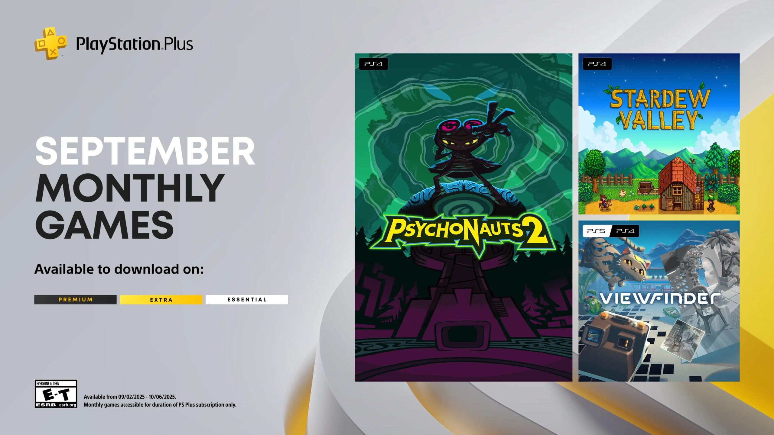 PlayStation Plus Monthly Games Lineup para setembro de 2025 anunciado