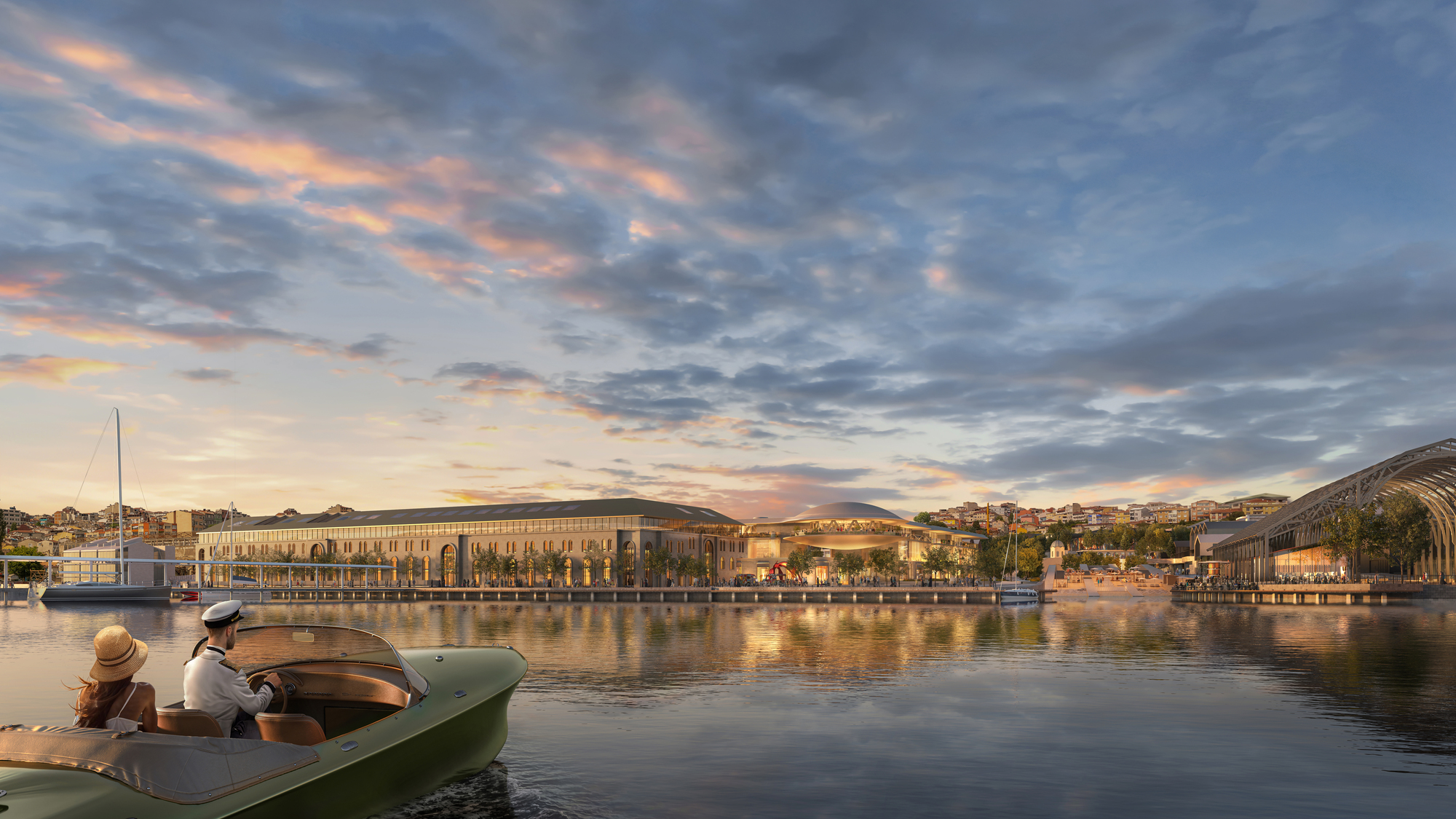 Foster + Partners revela o design do Retail Plaza no chifre de ouro de Istambul