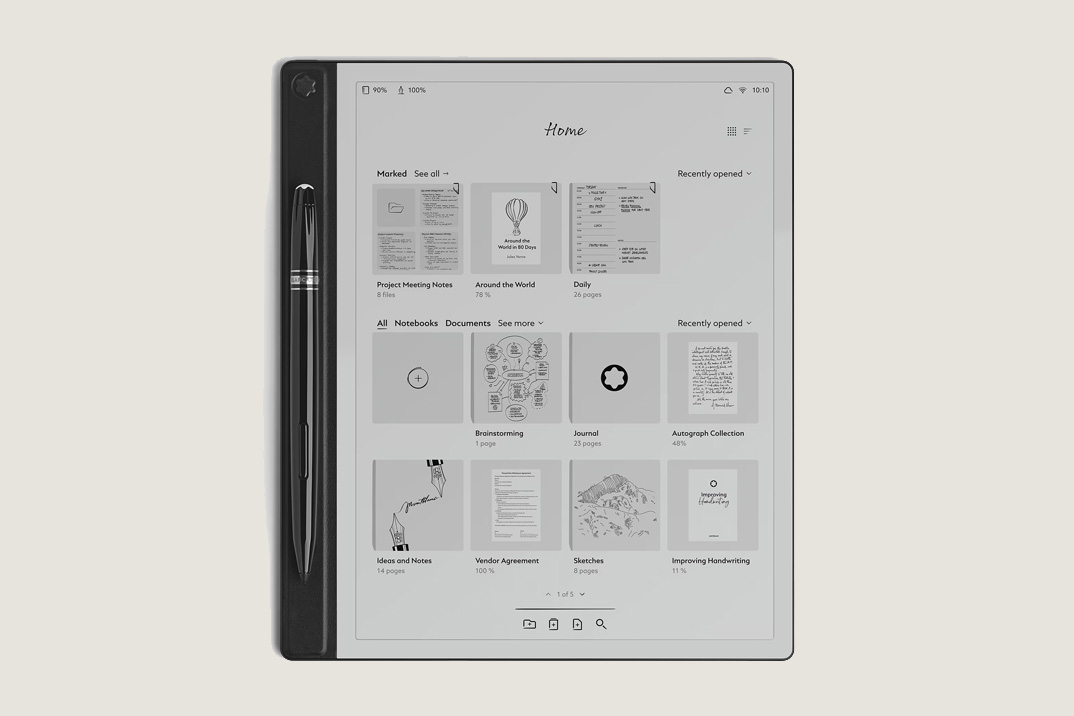 O tablet de papel digital de US $ 905 de Montblanc traz materiais de luxo para o mundo da tinta E
