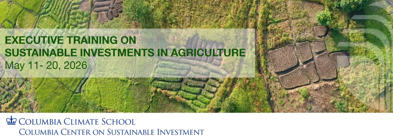 Treinamento Executivo Virtual sobre Investimentos Sustentáveis ​​na Agricultura – Estado do Planeta