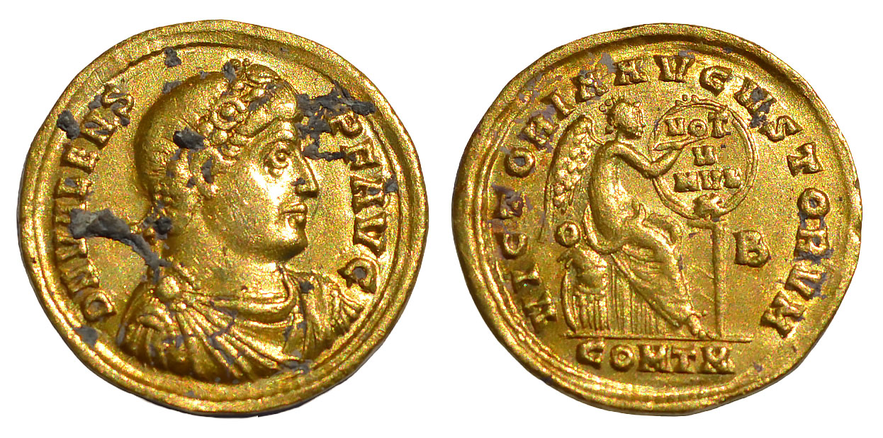 Três raros do 4º c. moedas de ouro encontradas em Aquileia – The History Blog