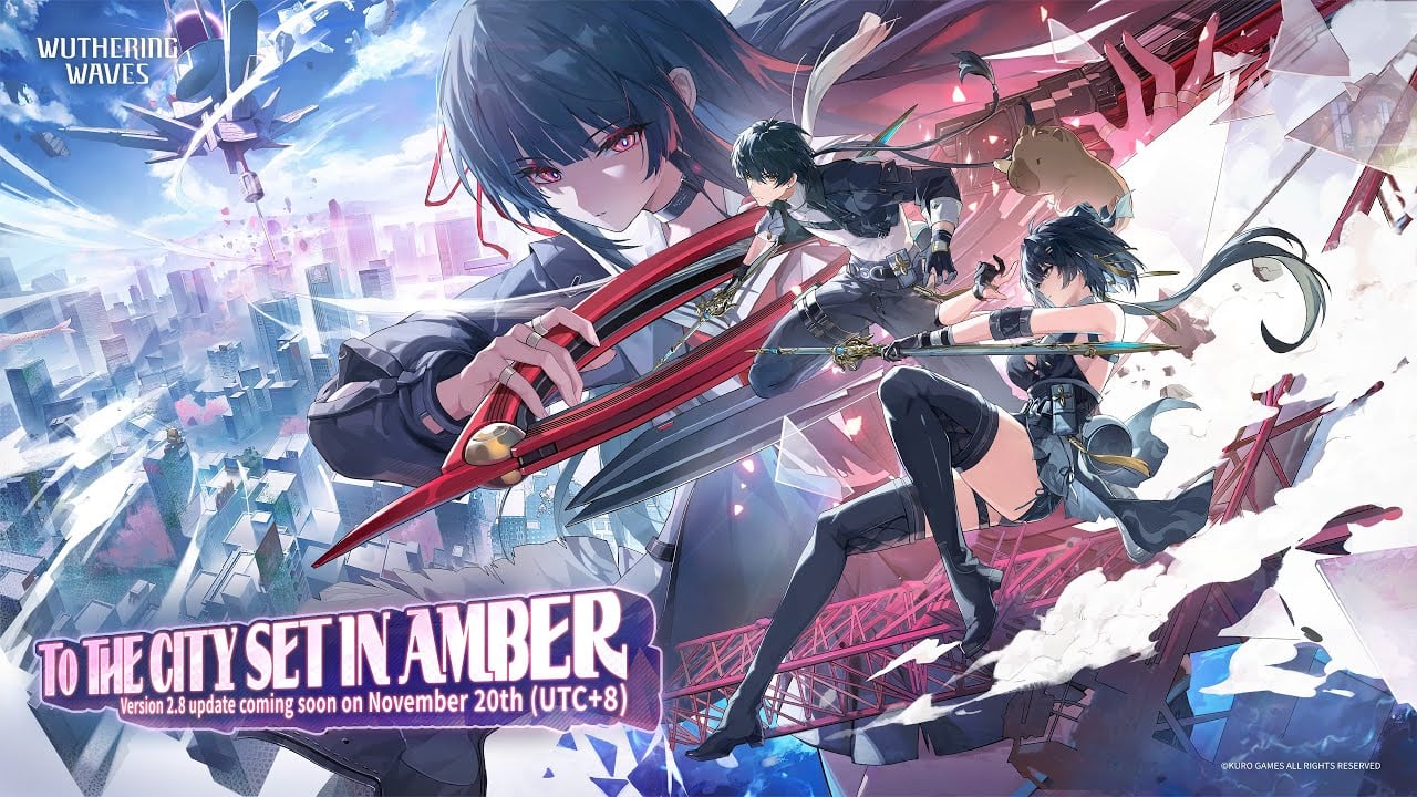 Atualização da versão 2.8 do Wuthering Waves ‘To the City Set in Amber’ será lançada em 20 de novembro
