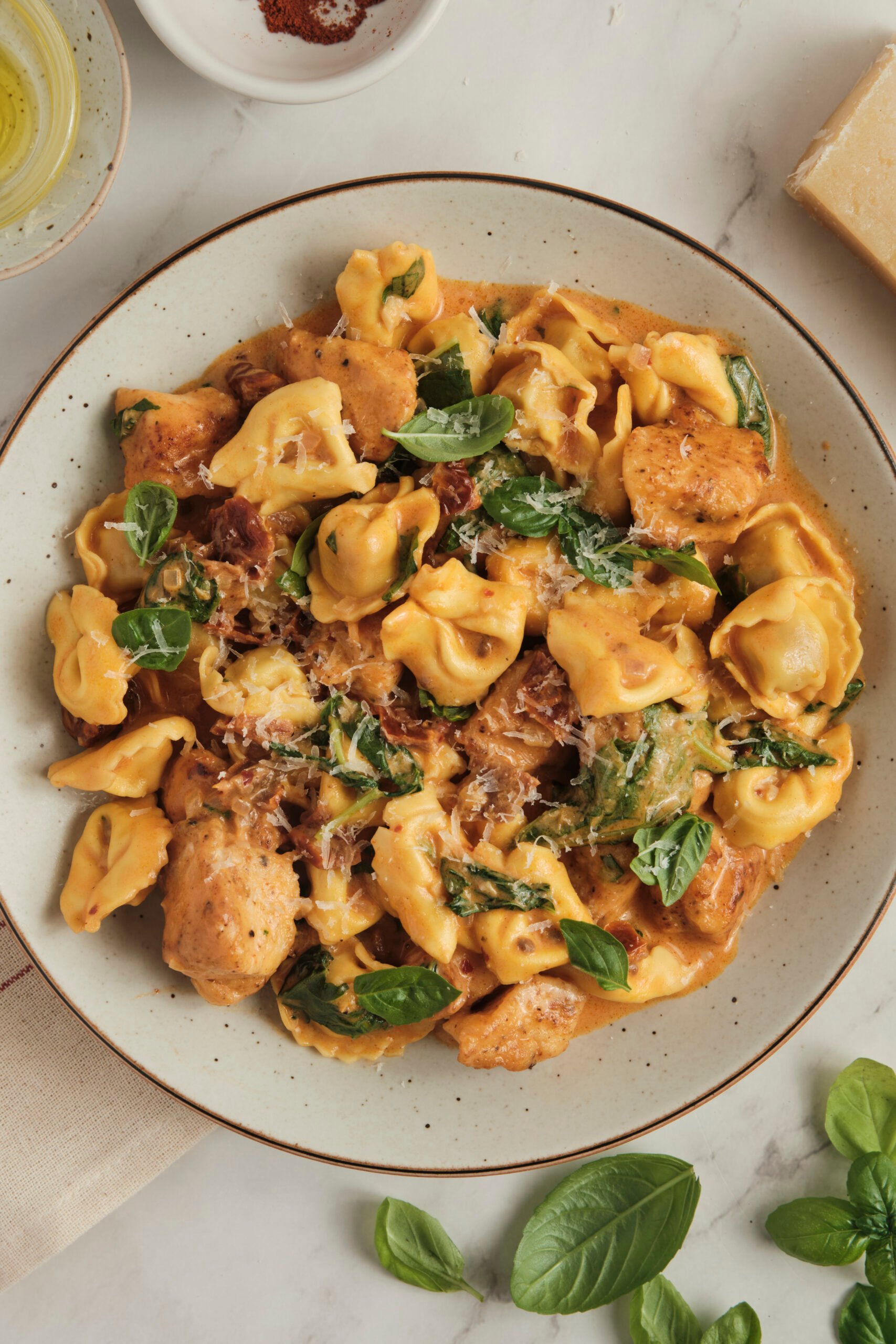 Tortellini de Frango Marry Me – Food Faith Fitness