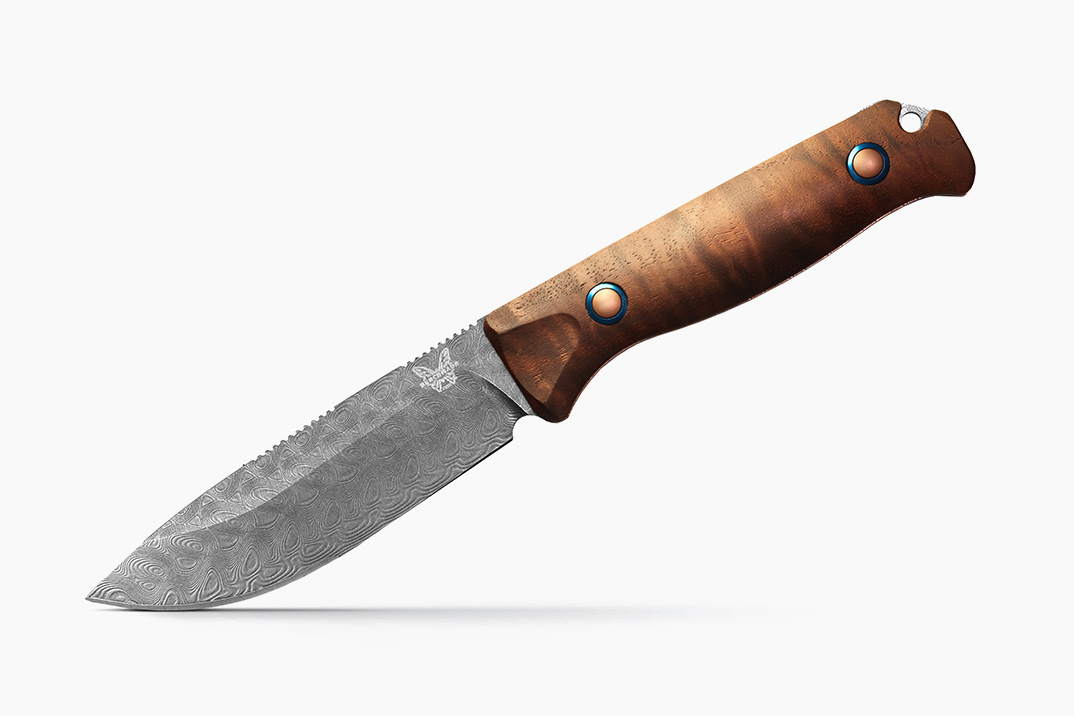Codex87 Horizon Edge da Benchmade usa lasers para fundir dois aços diferentes em um único bladey de caça