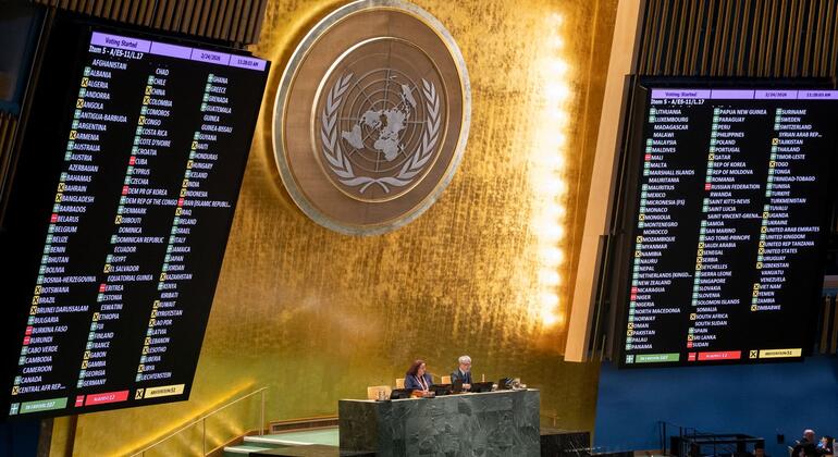 Resolução de apoio à paz duradoura na Ucrânia aprovada na Assembleia Geral da ONU