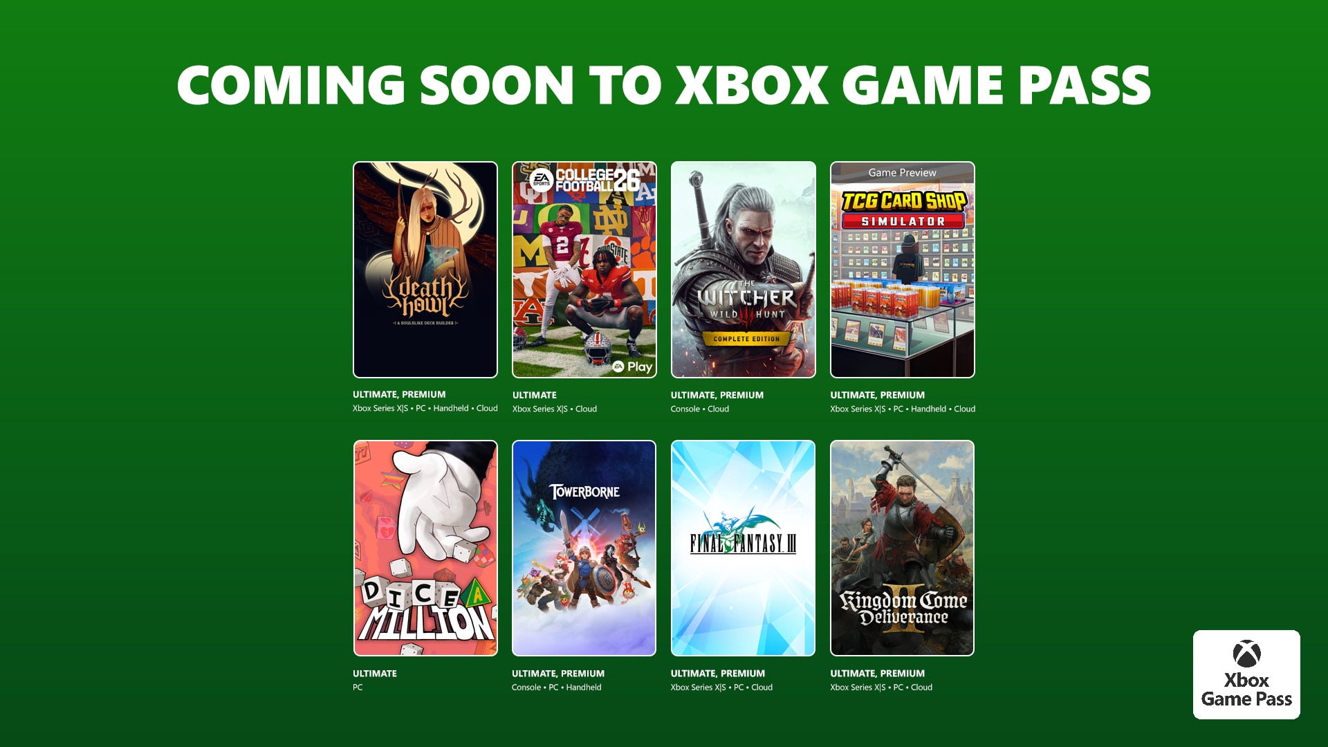 Game Pass adiciona Kingdom Come: Deliverance II, The Witcher 3: Wild Hunt – Complete Edition e muito mais do final de fevereiro ao início de março