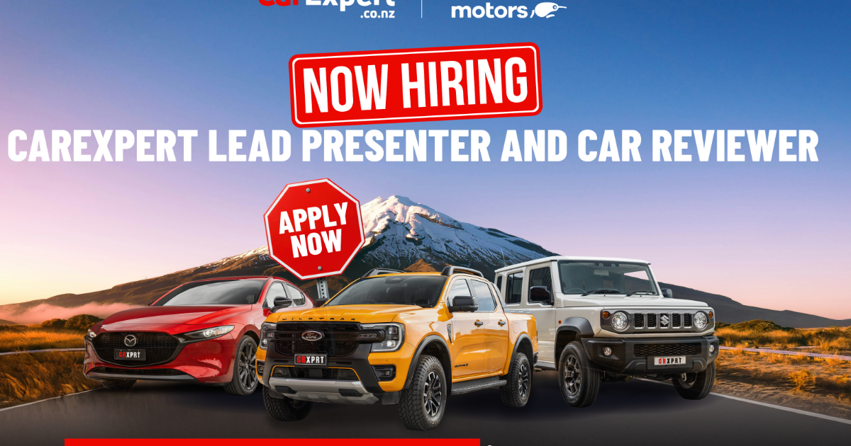 Estamos procurando o principal apresentador e revisor de carros do CarExpert.co.nz
