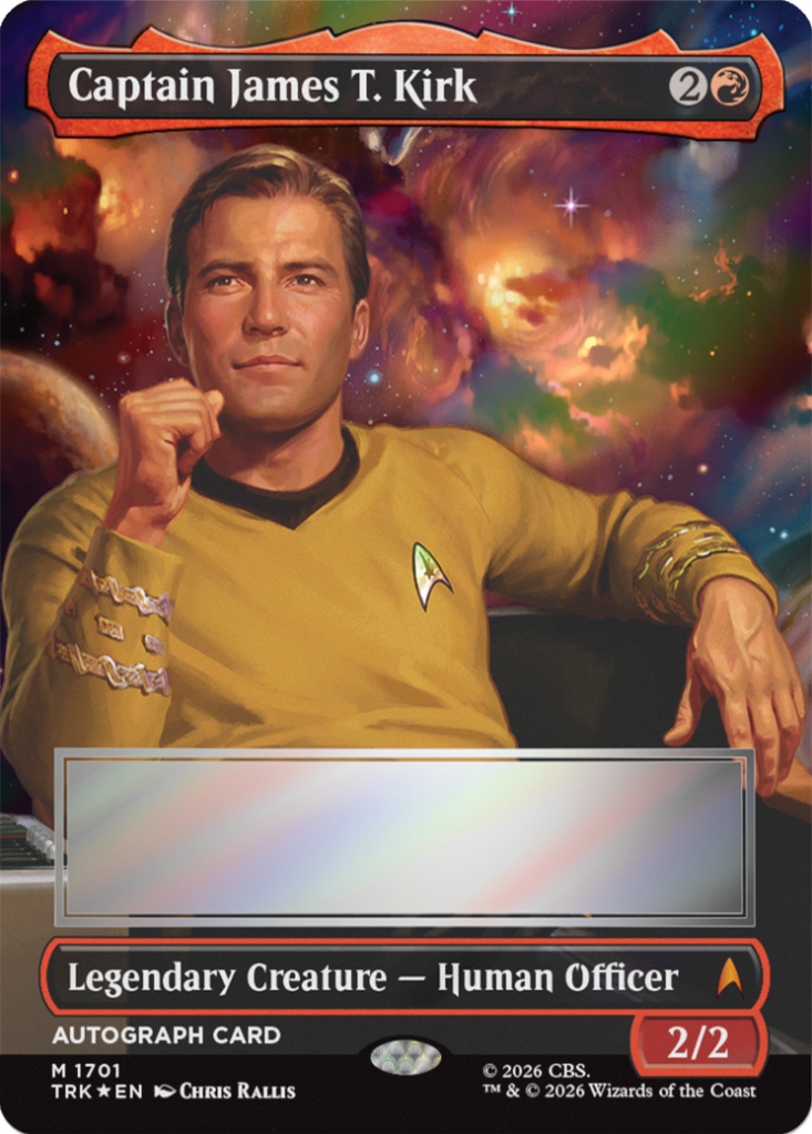 Você poderia extrair o autógrafo de William Shatner de um pacote Magic: The Gathering em novembro