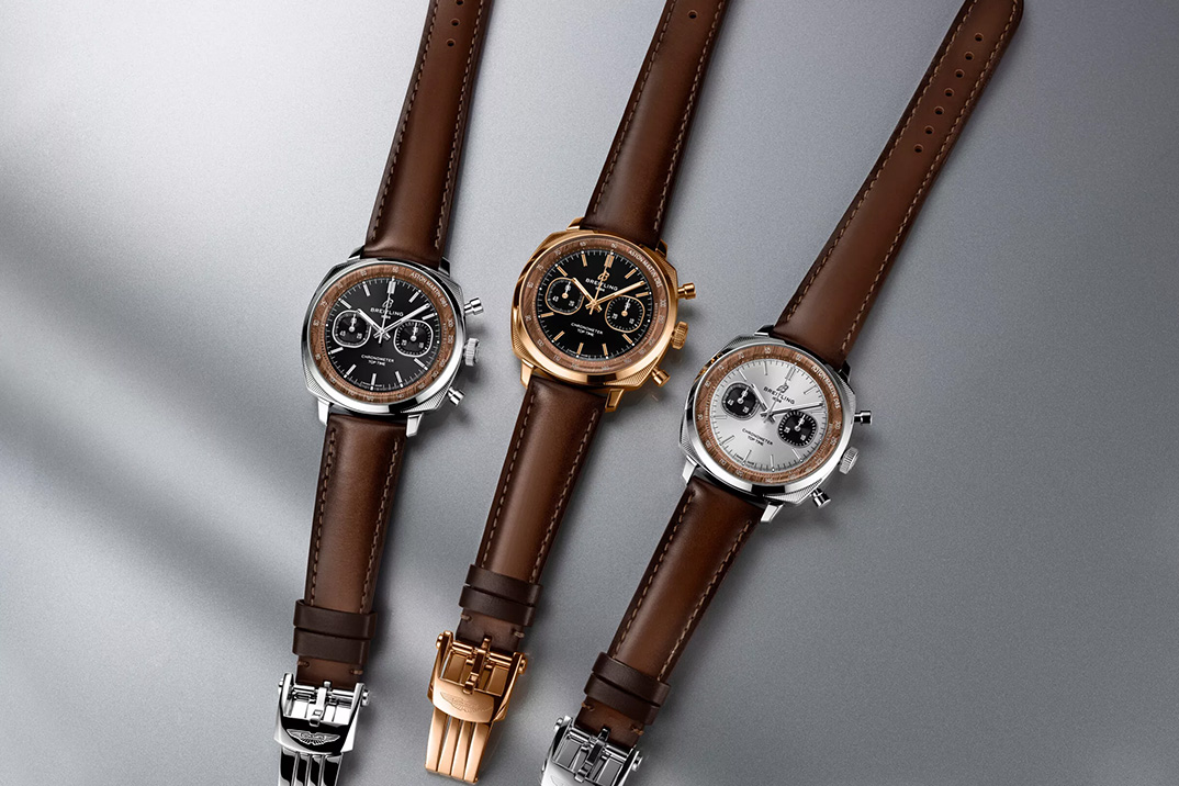 O novo Top Time da Breitling saúda o Aston Martin DB5 e está usando madeira de verdade