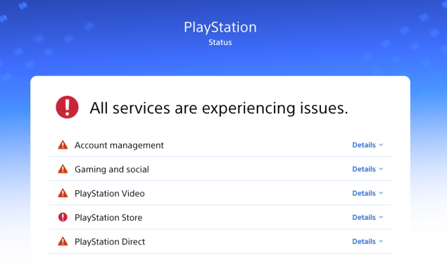 PSN está fora do ar