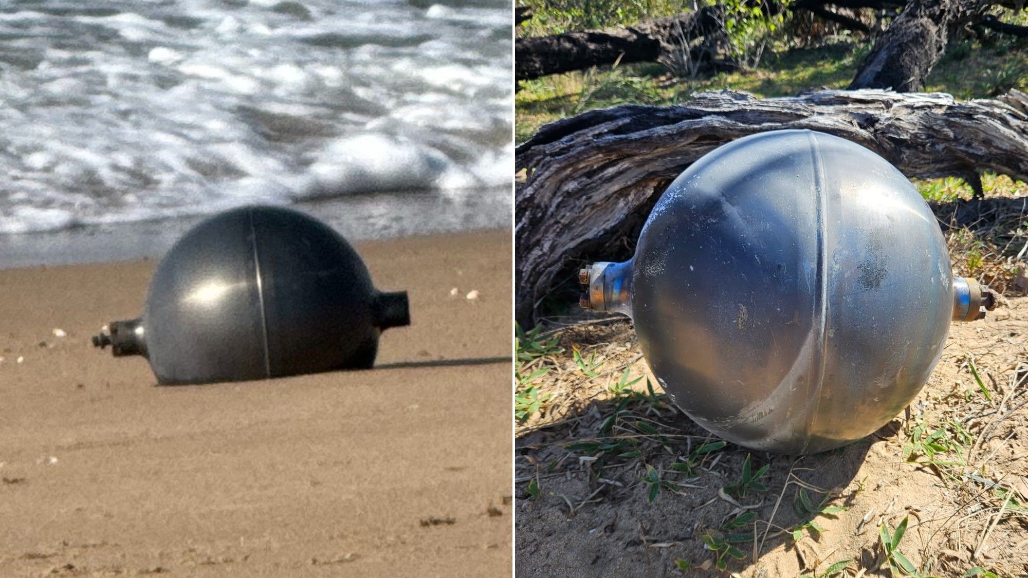Esferas de metal não identificadas encontradas em praia australiana são ‘resíduos de corpo de foguete estranho’, diz agência espacial