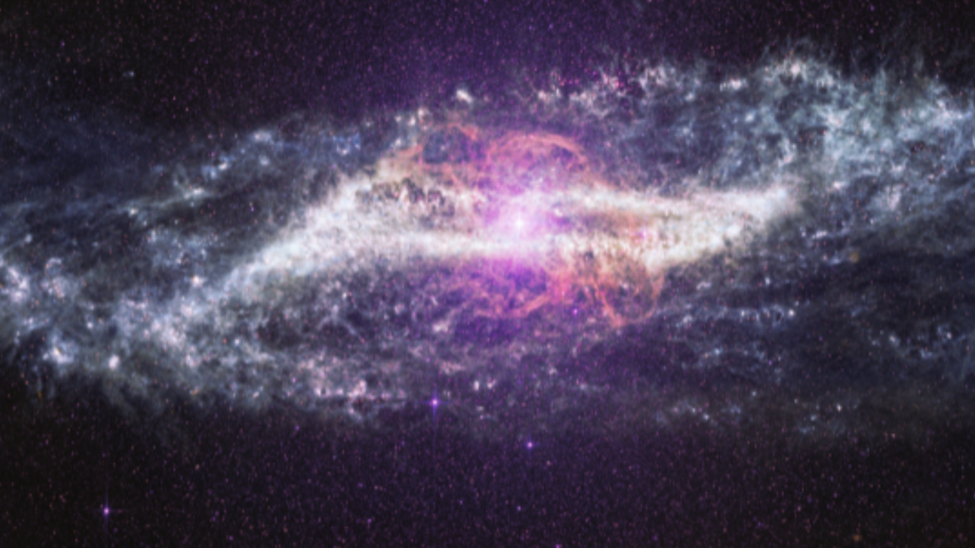 O Telescópio Espacial James Webb comemora seu 4º aniversário com uma imagem impressionante do local da queda de uma galáxia
