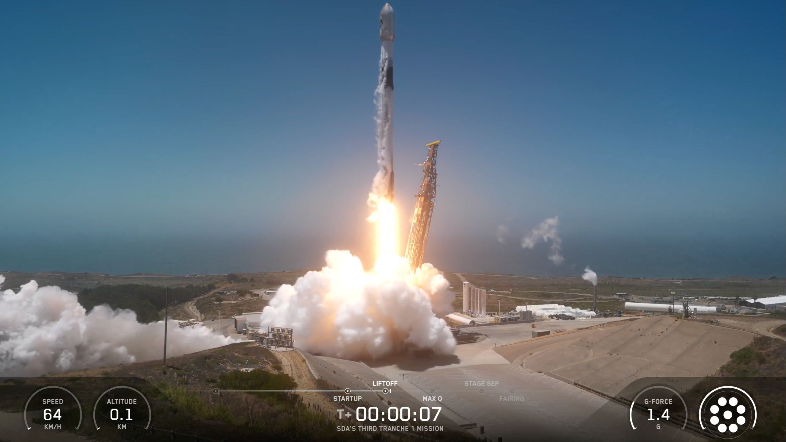 SpaceX lança 21 satélites de ‘transporte de dados’ para militares dos EUA (fotos)